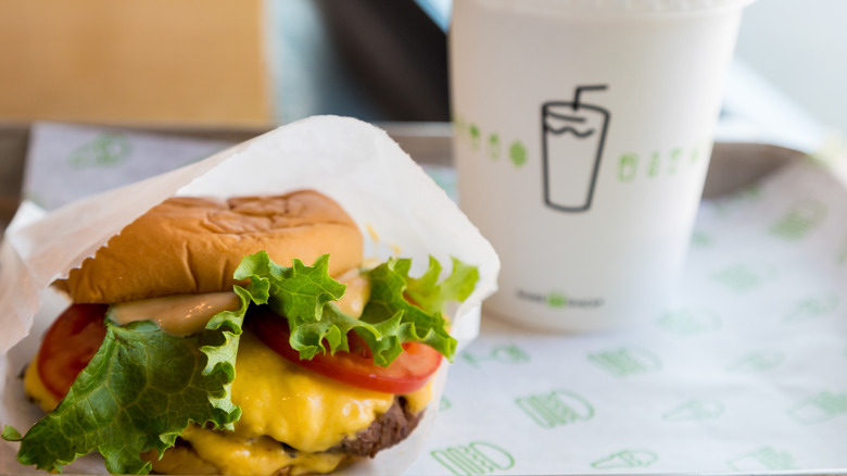 Shake Shack burger and shake
