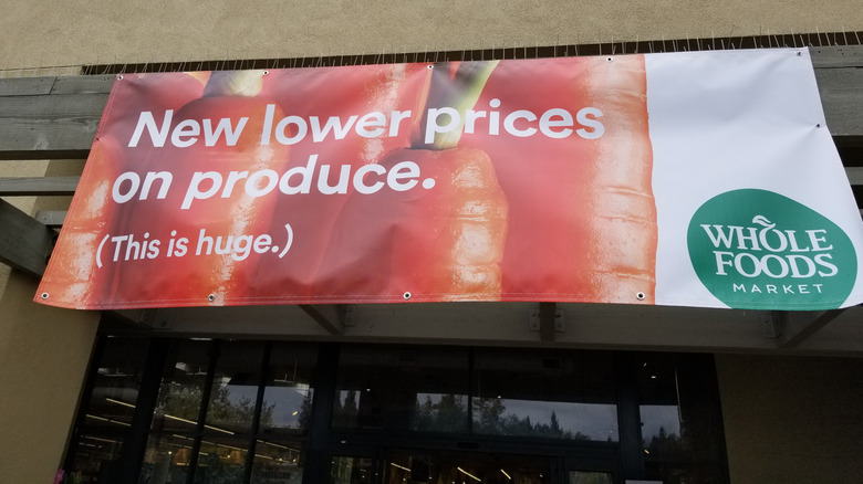 Whole Foods lower prices sign