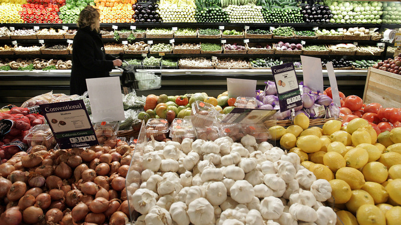 Close-up on Whole Foods produce
