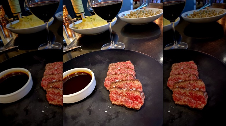 A5 wagyu on plate
