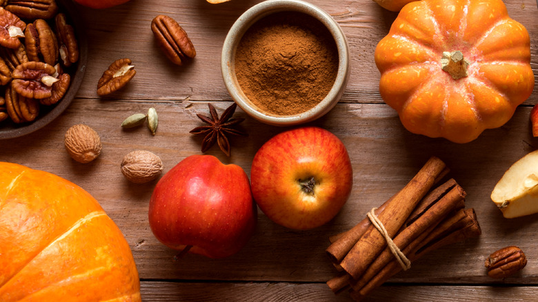 Assortment of fall flavor items