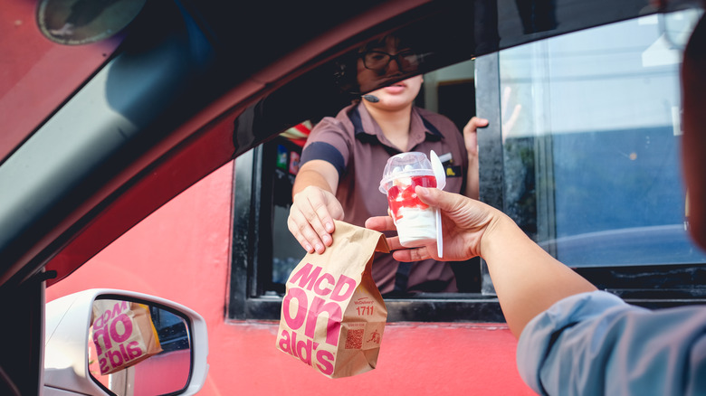 McDonald's worker at drive-thru