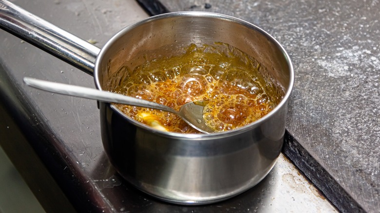 Saucepan bubbling