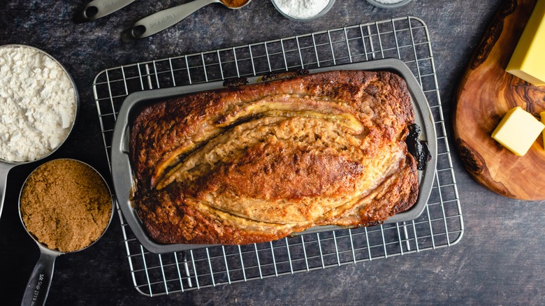Loaf of banana bread