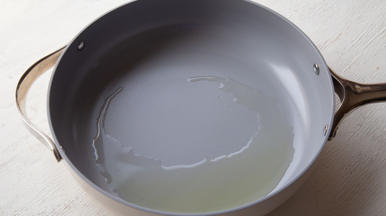 oil in skillet