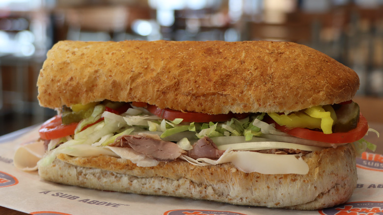 Unwrapped sub from Jersey Mike's