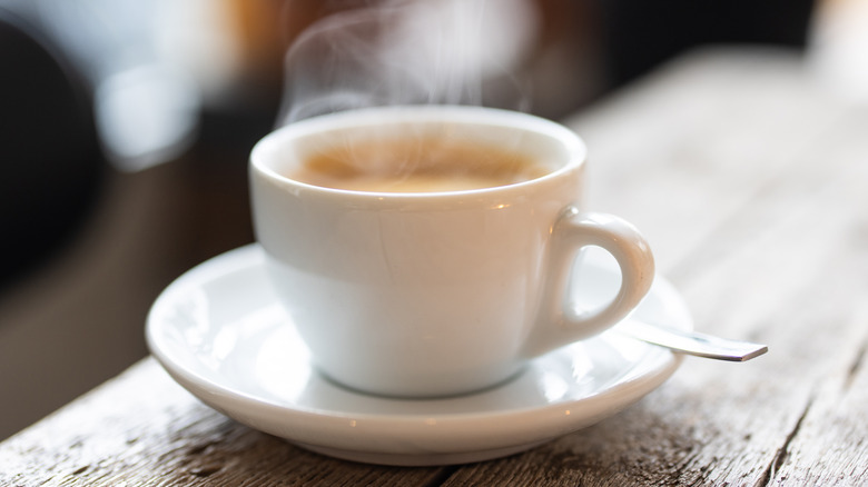 cup of hot coffee