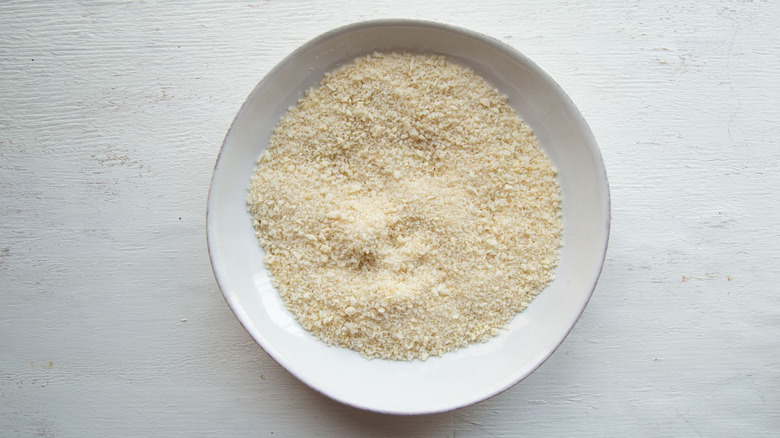 breadcrumbs in white bowl