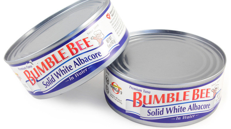 Cans of Bumble Bee Foods tuna