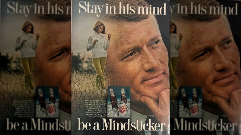 Tab mindsticker print ad from 1960s
