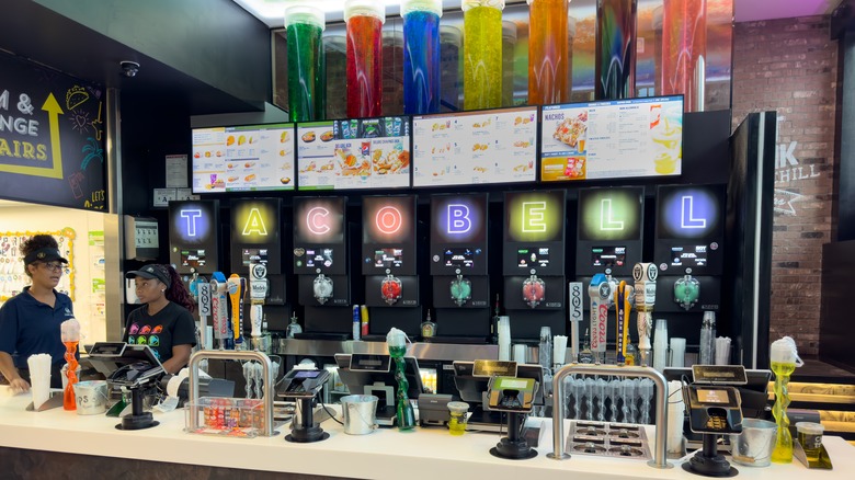 Taco Bell drink counter