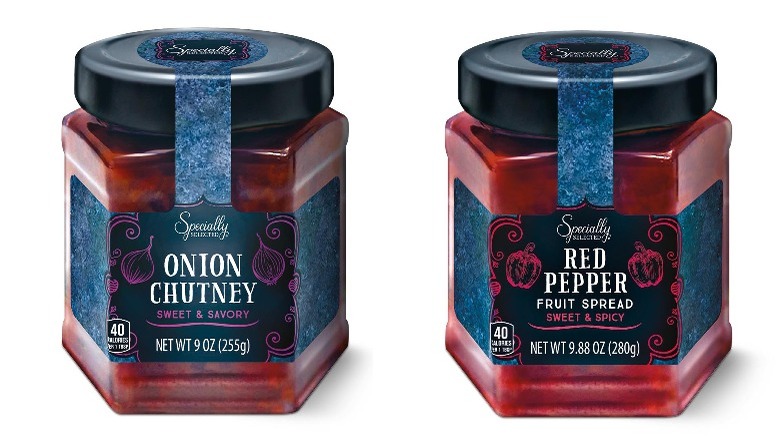 Aldi onion chutney and red pepper jam
