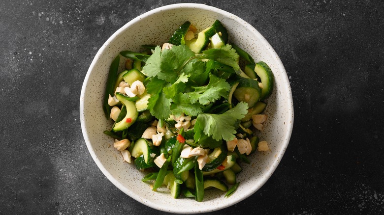 Asian cucumber and herb salad