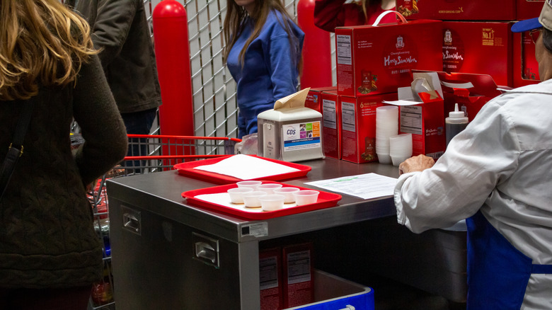 cups at Costco sample station