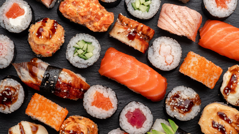 Different kinds of sushi