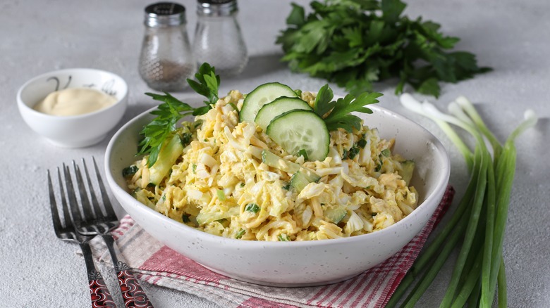 bowl of egg salad