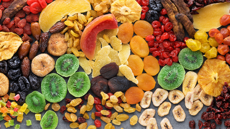colorful array of dried fruit