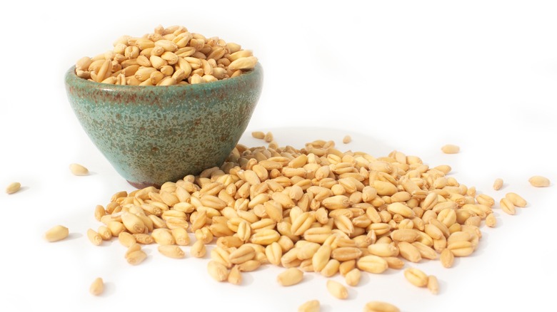 Overflowing bowl of peanuts