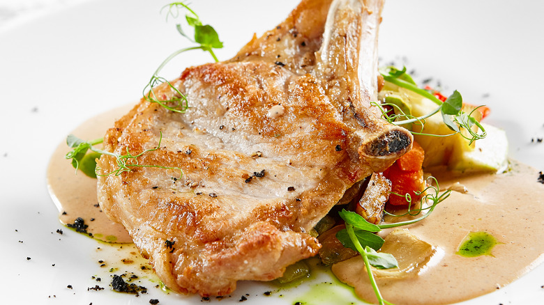 Roasted pork chop