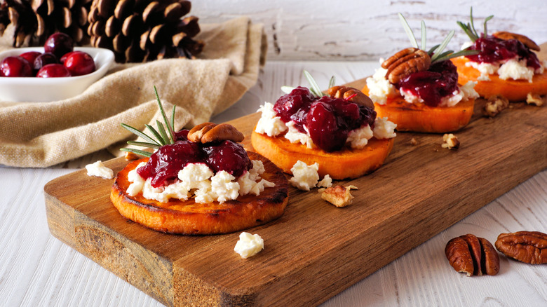 Loaded toasted sweet potaotes