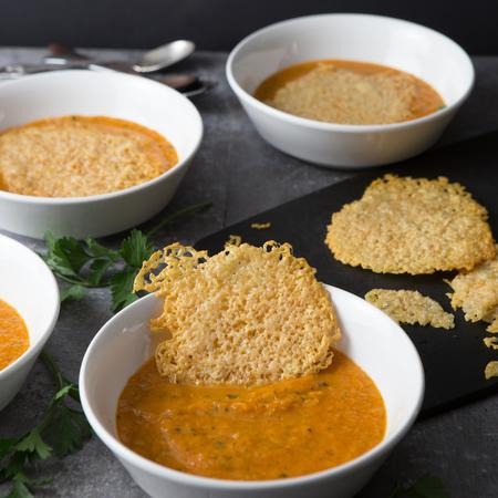 Tomato Soup With 'Grilled Cheese' recipe - The Daily Meal
