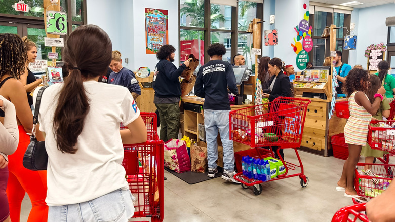 Customers shopping at Trader Joe's
