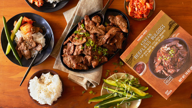 Trader Joe's beefless bulgogi flat lay