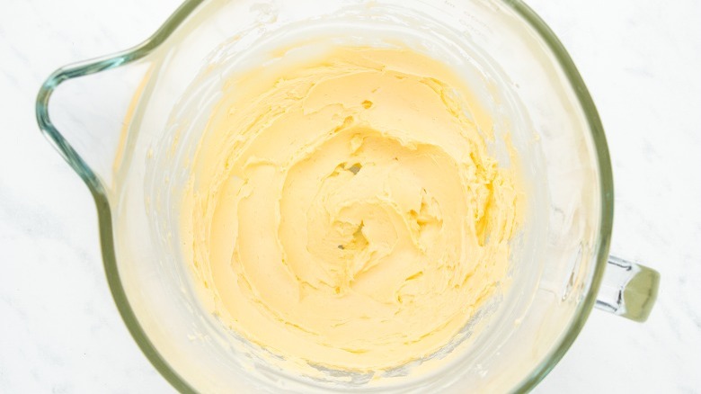 butter beaten in stand mixer