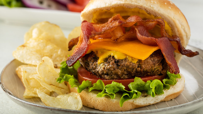 Triple Mustard Bacon Cheeseburger