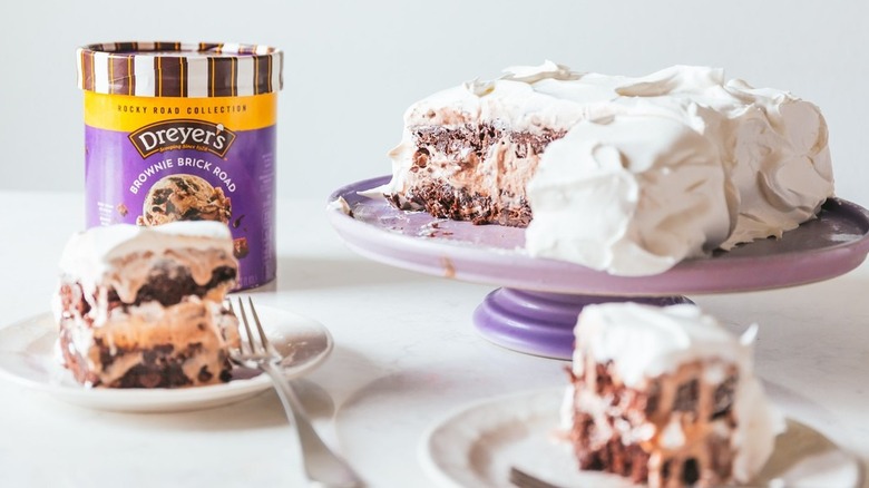 Dreyer's rocky road collection cake