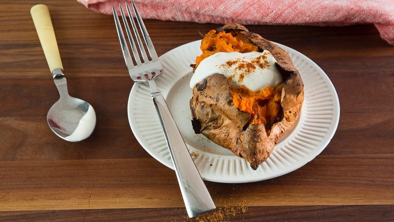Twice-Baked Pumpkin Pie Sweet Potatoes