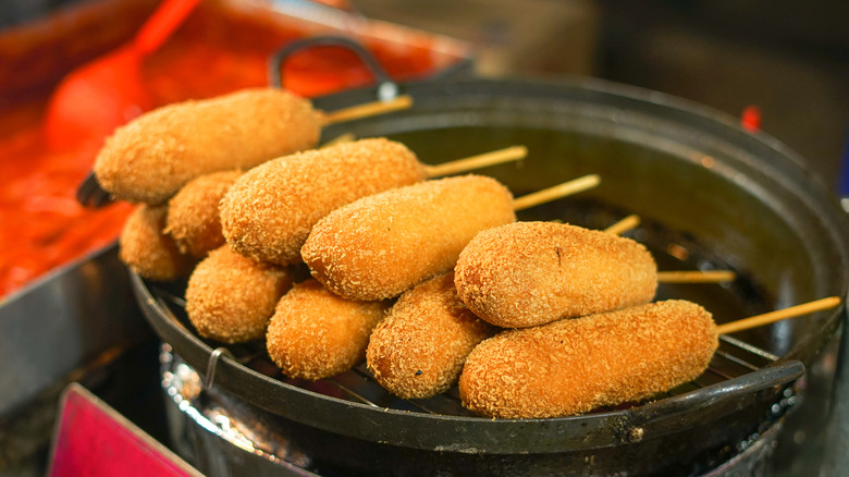 Pile of corndogs