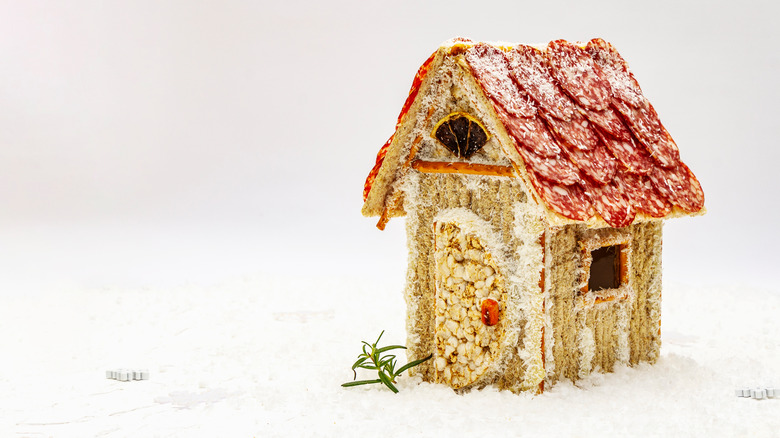 charcuterie chalet snow scene