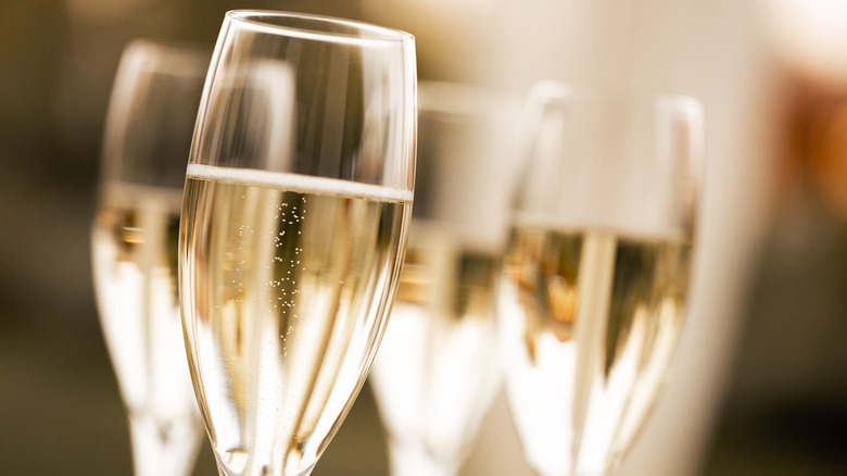 champagne in glasses
