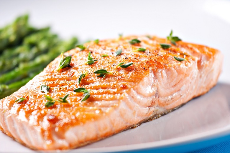 poached salmon