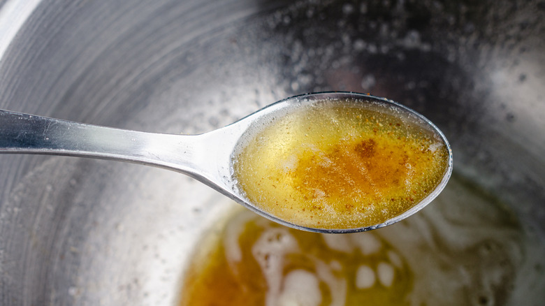 spoon full of brown butter