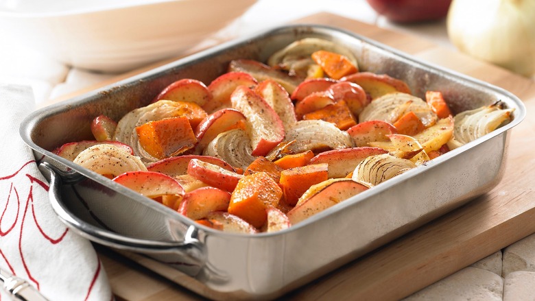 Vanilla-Glazed Roasted Squash and Apples