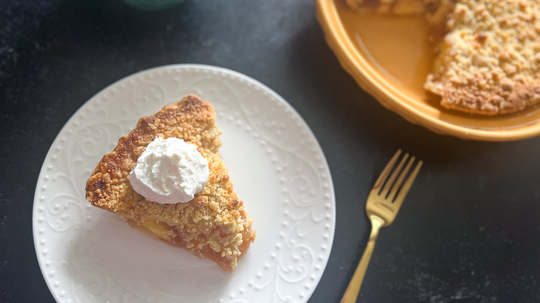 pie slice with whipped cream