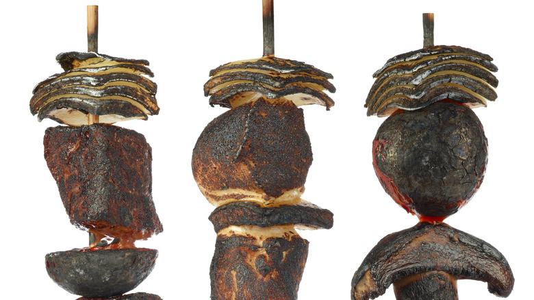 Burnt kebabs 