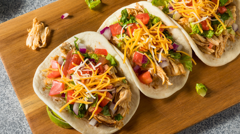 shredded cheese on tacos