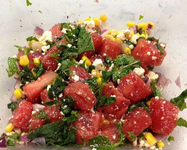 Watermelon Salad with Mint and Queso Fresco