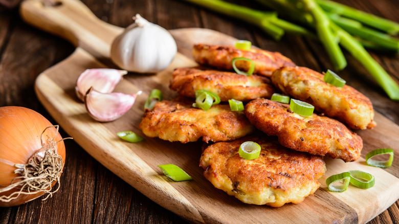 fried tuna pancakes