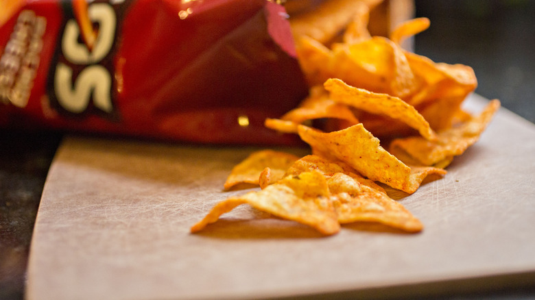 doritos spilling out of opened bag