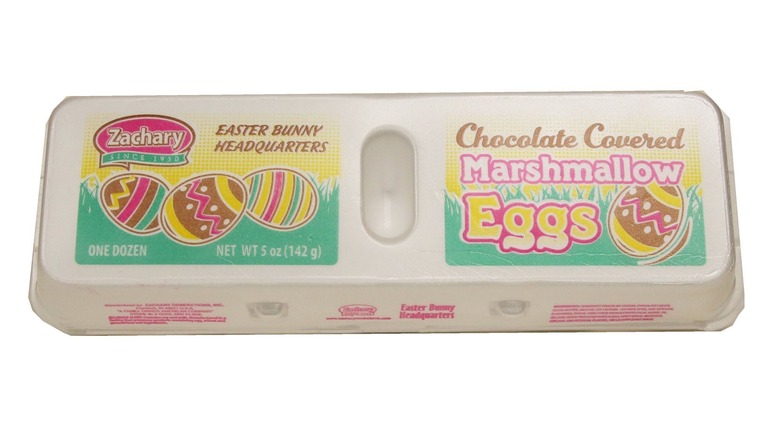 Marshmallow chocolate eggs