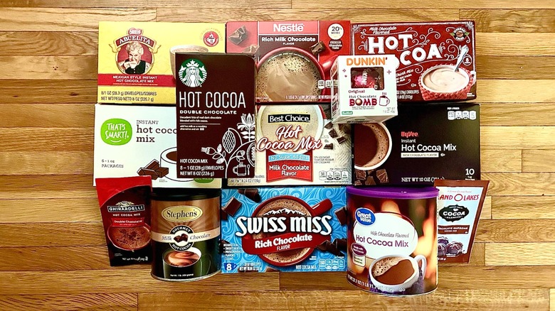 Assorted hot cocoa mixes