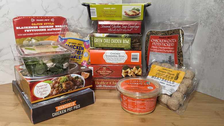 Various Trader Joe's chicken products