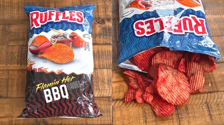 Bag of Flamin' Hot BBQ chips