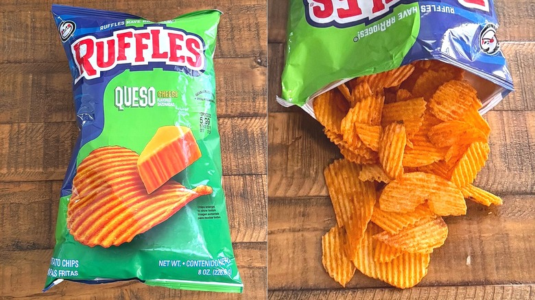Bag of Ruffles Queso chips