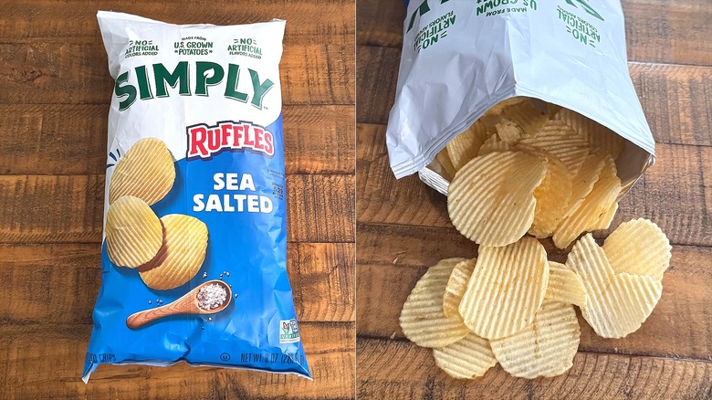 Ruffles Simply Sea Salted chips