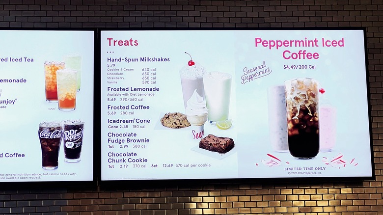 Chick-fil-A treats menu